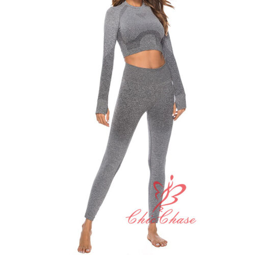 UK Women's Ombre Seamless Gym Leggings Yoga Running Training Fitness Sportswear - Picture 3 of 13