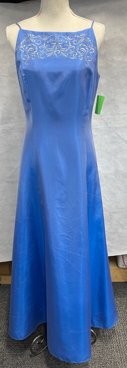 Vintage Gunne Sax Jessica McClintock Prom Dress Gown Y2K Maxi Fairy Blue 6/8
