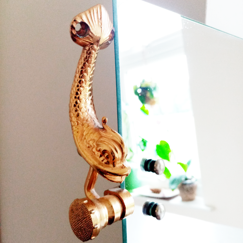 60's Lan Bar Vintage Gold Tone Dolphin Bathroom Tilting Vanity Mirror - Regency - Picture 8 of 11