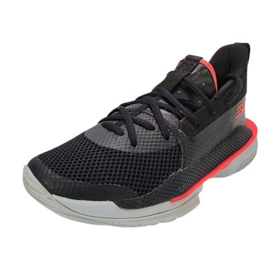 Under Armour Curry 7 Grade School Black/Red Size 4 Youth 3022113-001 Pre-Owner