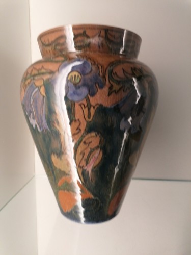 Vase Koninklijke Plateelbakkerij Zuid-Holland, 19 Jhd. Sehr Selten 26cm - Picture 4 of 18