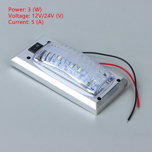 Bright Light Panel Car 12V-24V COB Truck Car Interior Blue Light Reading Lamp - Photo 8/12