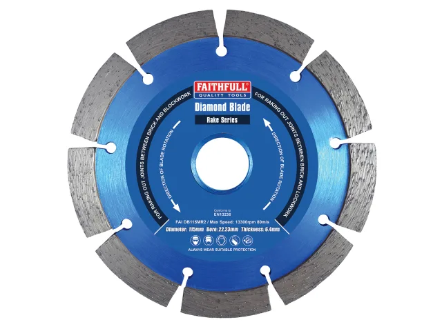 Faithfull Faidb115mr2 Mortar Raking Diamond Blade 115Mm X 22Mm - Image 2