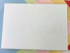 4x White Swirl Cotton Filled Cardboard Necklace Jewelry Gift Box 5" x 4" x 1"