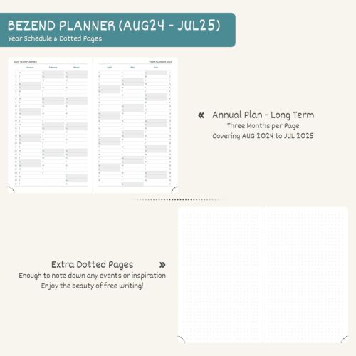 BEZEND Planner 2024-2025, 5" x 8" Weekly Notebook Academic Calender - Picture 4 of 4