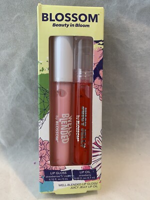 Blossom Strawberries n Cream Lip Gloss & Strawberry Juicy Jelly Lip Oil    A23-2