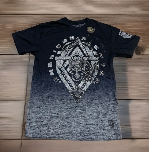 American Fighter Glenwillow Men’s T-shirt Size Large Black & Gray - Picture 1 of 5
