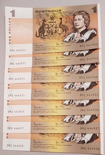 4 SETS OF 7 MATCHING 28 $1 NOTES SAME SERIAL NUMBER & CONS NUMBER & PREFIXES UNC - 第 1/10 張圖片