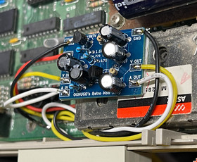 Intellivision II / 2 composite video mod board & back panel NO CUT / NO DRILL