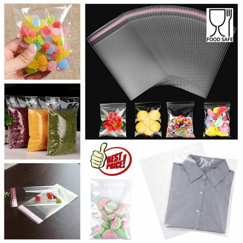 Self Seal Clear Cellophane Plastic Bags Poly Small Large Party Craft Card Sweets - Picture 19 of 24
