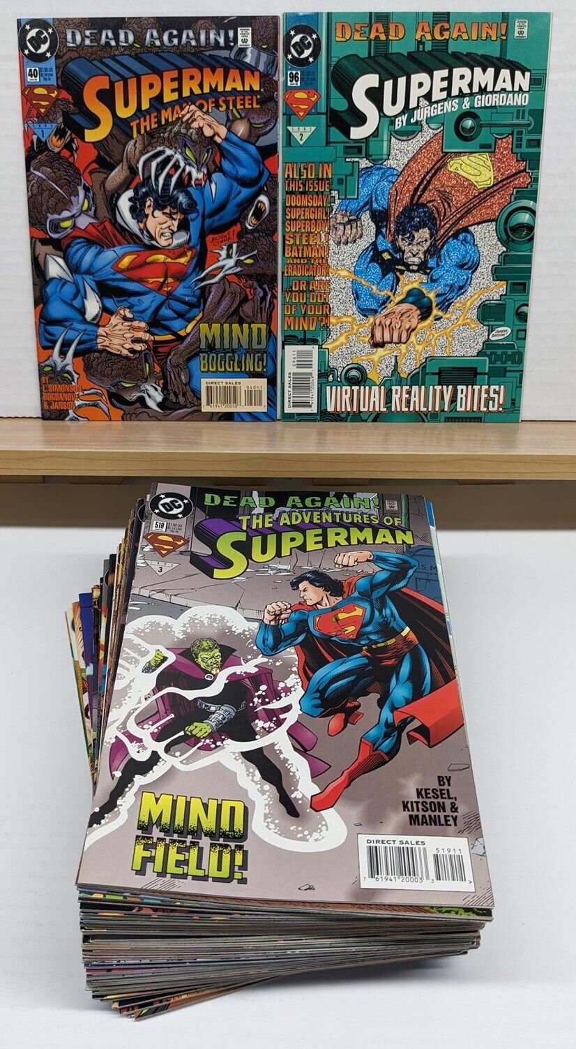 Superman Complete 50 Comic 1995 Lot, Man of Steel, Action Comics, Adventures of 