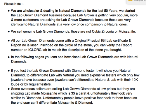 Lab Grown Diamond 1.02 CARET STONE- ROUND SHAPE -SI2 -E COLOUR - IGI CERTIFIED - Picture 3 of 10