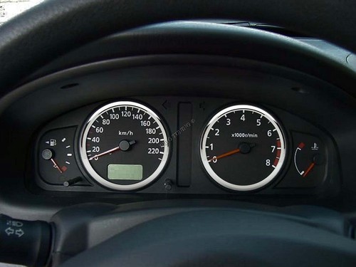 For Nissan Almera N16 II FL 03-06 Cerclages De Compteur Aluminium Anneaux Chrome - Picture 5 of 6