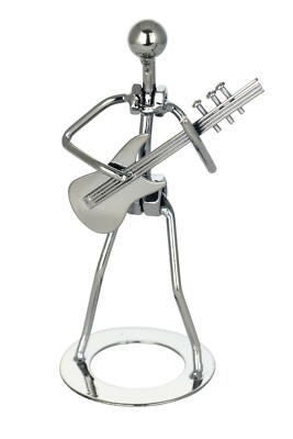 7'' Inch Metal Guitar Player Figurine