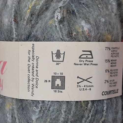 Donna by Wendy Yarn, Lot of 4, Gray & Pink, Mohair/Acrylic/Polyester/Nylon, 50g - Picture 7 of 9