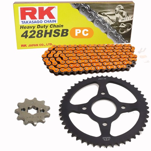Kit de Cadena Kawasaki KLX 140 08-19 RK PC 428 Sb 122 Abierto Naranja 14/50 - Imagen 1 de 4