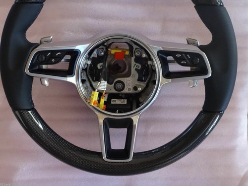 Porsche Macan S Turbo OEM Originales Nuevo M F Carbono Fibra Volante Rueda - Picture 7 of 12