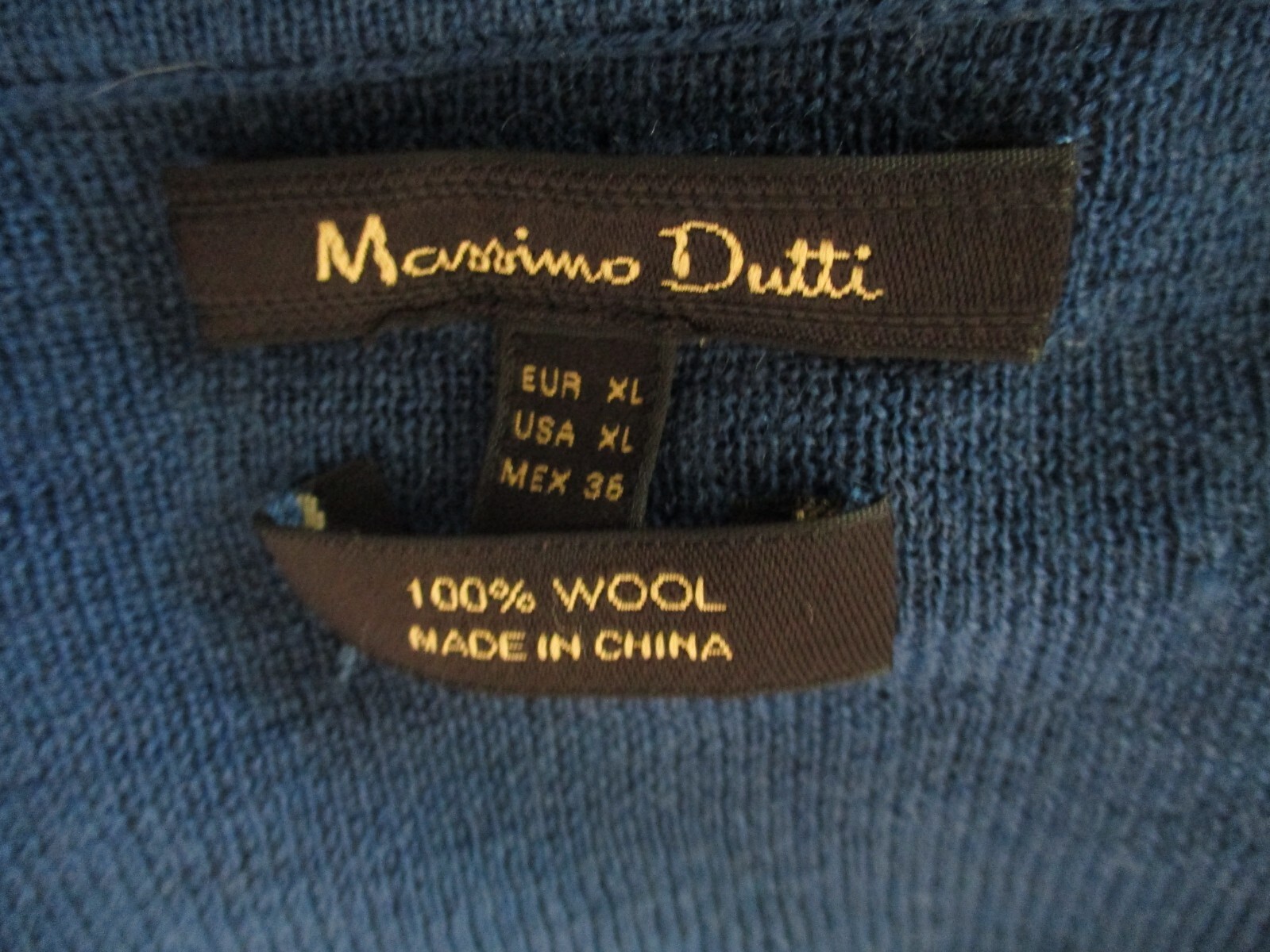 MASSIMO DUTTI 100% WOOL BLUE LONG SLEEVE PULLOVER… - image 8