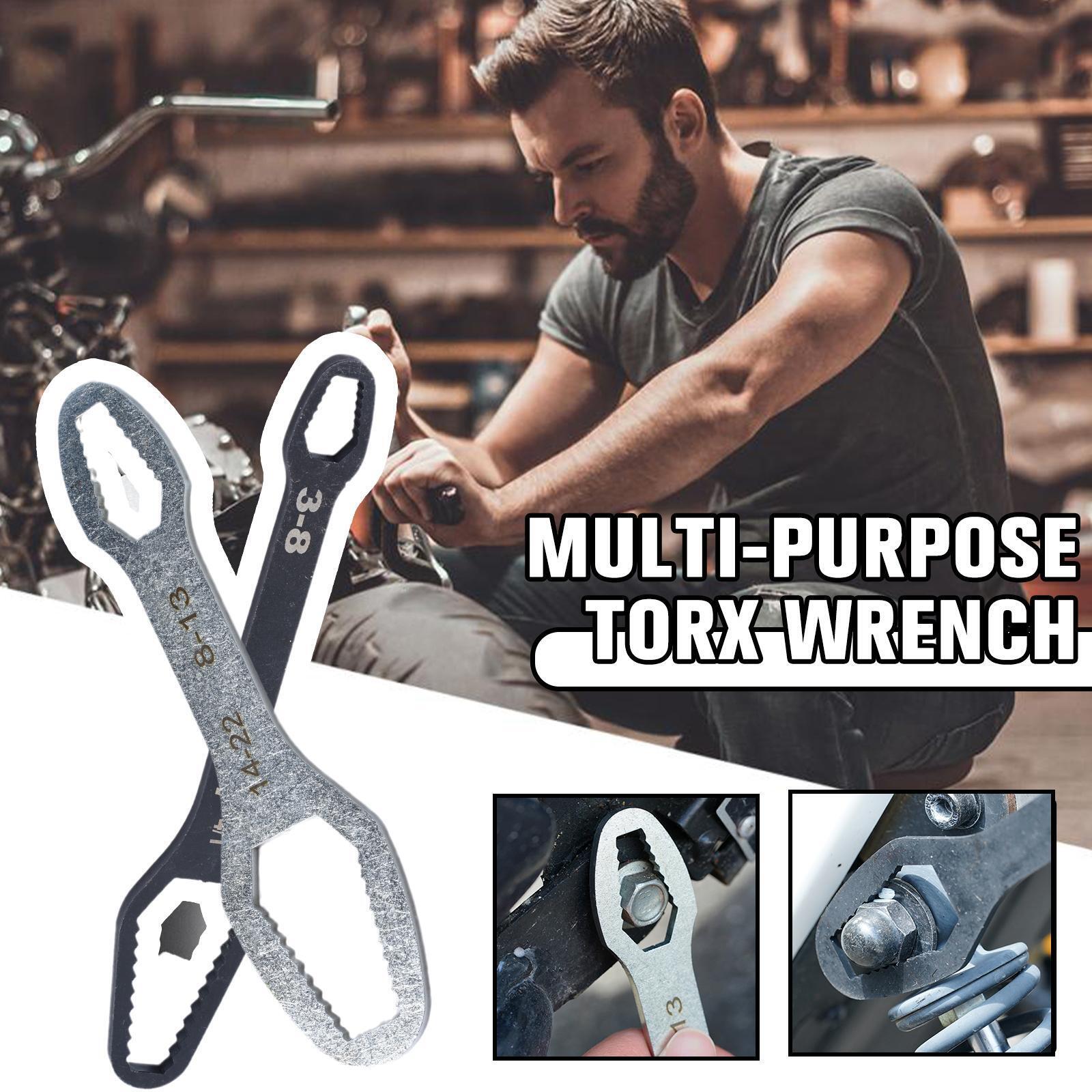 Universal Torx Wrench Double-head Self-tightening Adjustable New A4 - Picture 4 of 14