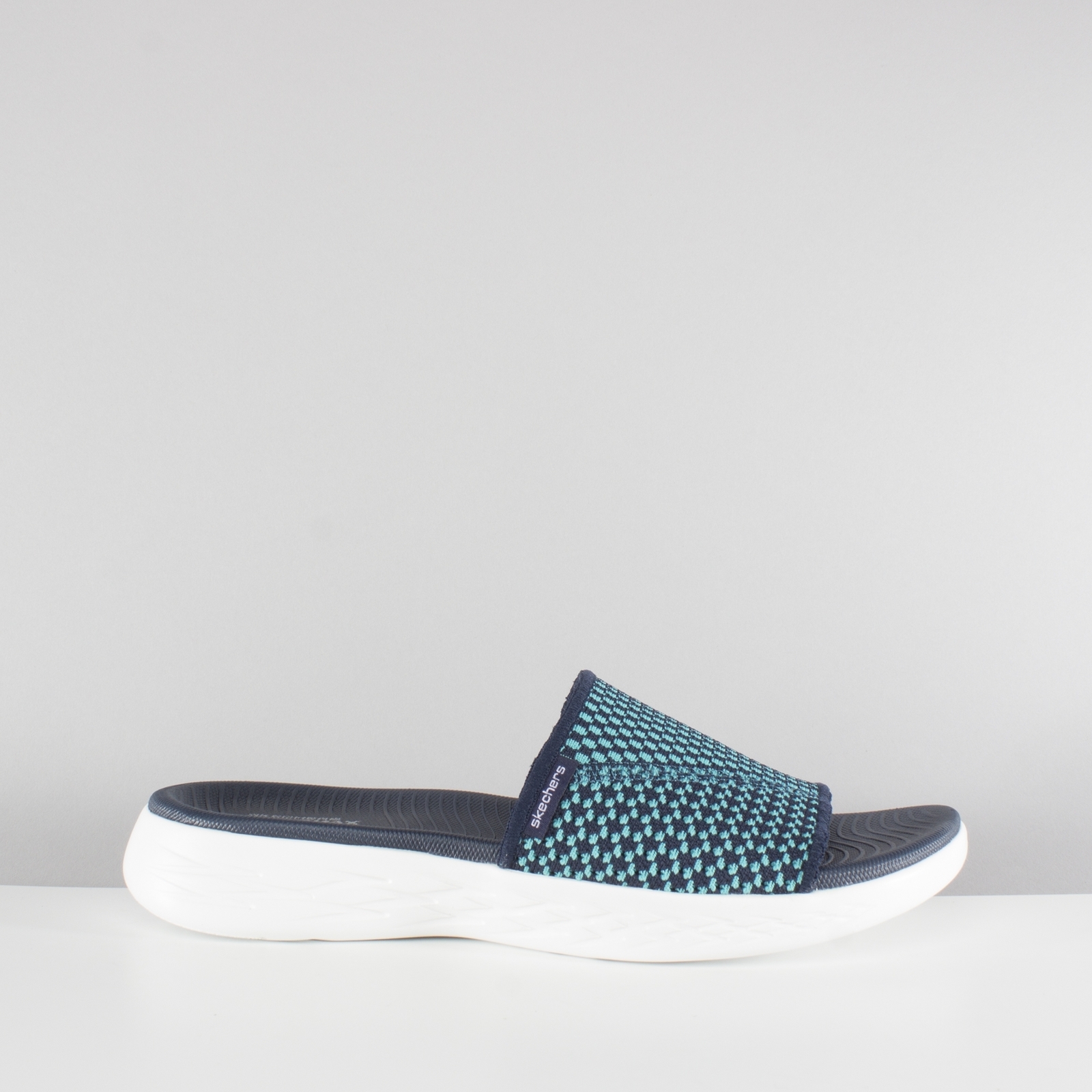 Skechers ON-THE-GO 600 NITTO Ladies Womens Knitted Slide Mule Beach Sandals Blue Skechers ON-THE-GO 600 NITTO Ladies Womens Knitted Slide Mule Beach Sandals Blue