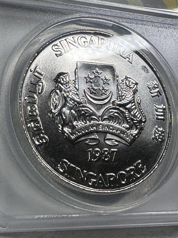 1987 Singapore $10 Year of the Rabbit Graded MS 67 by ANACS - Image 2 of 4