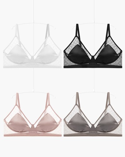 93 % Maulbeerseide 7 % Elasthan Damen BH dünn ohne Bügel Bralette TG234 - Bild 5 von 15