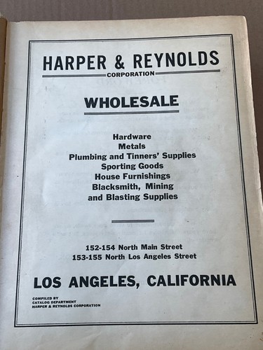 1934 Harper & Reynolds Hardware Catalog  from Barnsdall Gas Station Goleta, CA - Picture 2 of 8