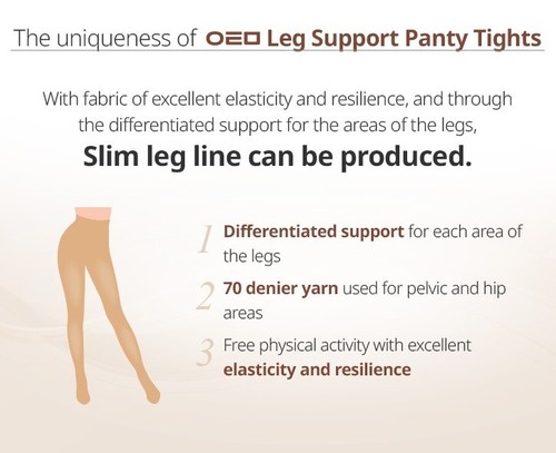 ATOMY Leg Support Panty Stocking 3ea #BEIGE Firm and slim legs Panty Stocking - 第 3/10 張圖片
