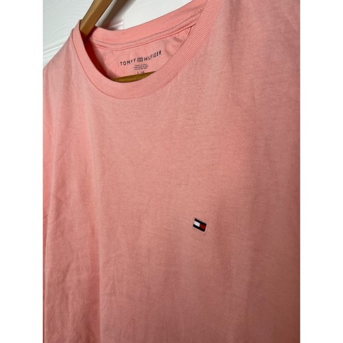 Tommy Hilfiger Herren Core Flag Pink Logo Crew T-Shirt Preppy Größe Large - Bild 4 von 7