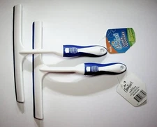 Lot of 2 Window & Shower Tub Tile Super Squeegee Wiper Blades by Clean Touch