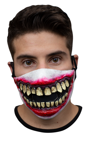 Ghoulish Productions  Creepy Smile Latex Face Mask Horror Halloween Cosplay - Picture 1 of 11