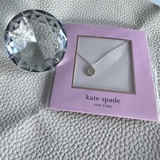 Kate Spade "H" Initial Pendant Gold Tone Pendant 16"-18" Necklace