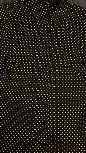 Marks & Spencer Womens Short Sleeve Shirt Button Up Polka Dot Black UK 16 /US 12 - Picture 6 of 7