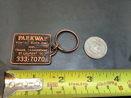 Vintage Promo Keyring PARKWAY PONTIAC BUICK GMC Keychain Ancien Porte-Clés - Foto 3 di 6