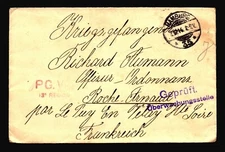 Germany 1916 POW Cover / Hamburg - Z14314