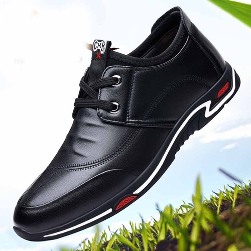 Men's Shoes Leather Lace Up Breathable Shoes For Men Casual Shoes With Soft Sole - Picture 8 of 20
