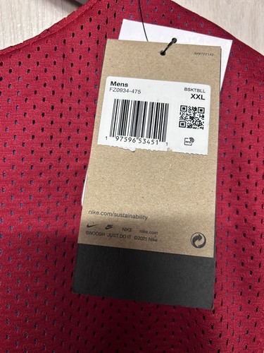 Maglia basket reversibile Nike Kobe Bryant taglia XXL 2XL NUOVA CON ETICHETTE NBA FZ0934-475 - Foto 9 di 10