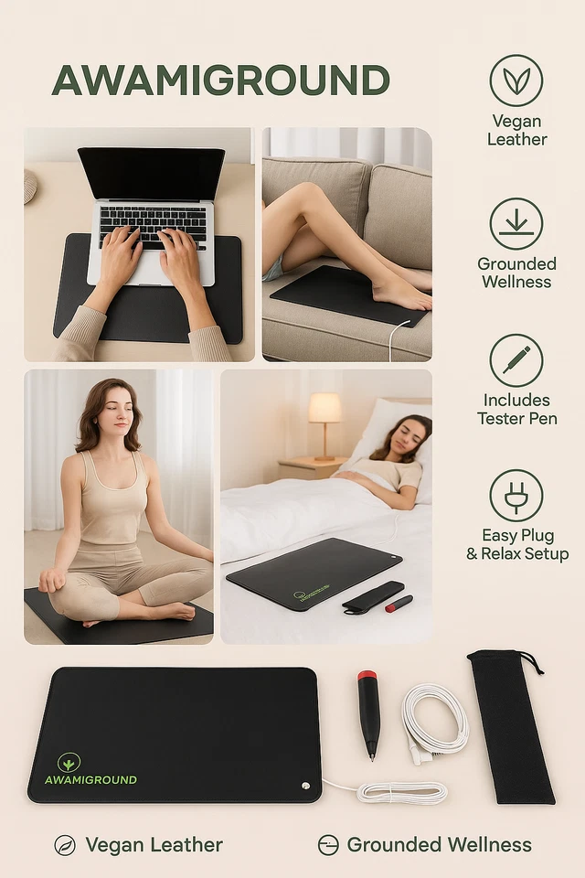 Alfombra de puesta a tierra de Awami tierra con cable de 15 pies y bolígrafo probador incluido Foto 4 de 4