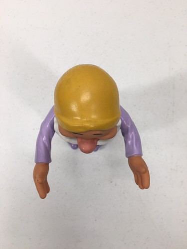 Disney Snow White Seven 7 Dwarfs Action Figure Rubber Moveable Figurine Happy - Picture 6 of 7