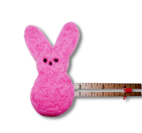 Needle Felted Easter Bunny Peep 100% wool, Felt Bunny Peep, Tiered Tray Decor - Picture 5 of 11