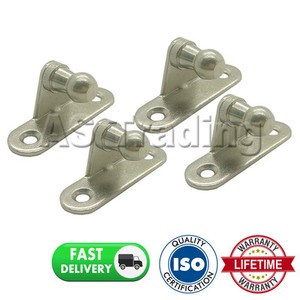 BRACKET SILVER MULTI FIT GSF8 4X GAS STRUT END FITTINGS 10MM BALL PIN