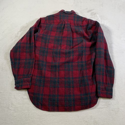 Vintage Pendleton Wool Western Plaid Shirt Small Red Green Long Sleeve 80s 90s - Picture 7 of 7