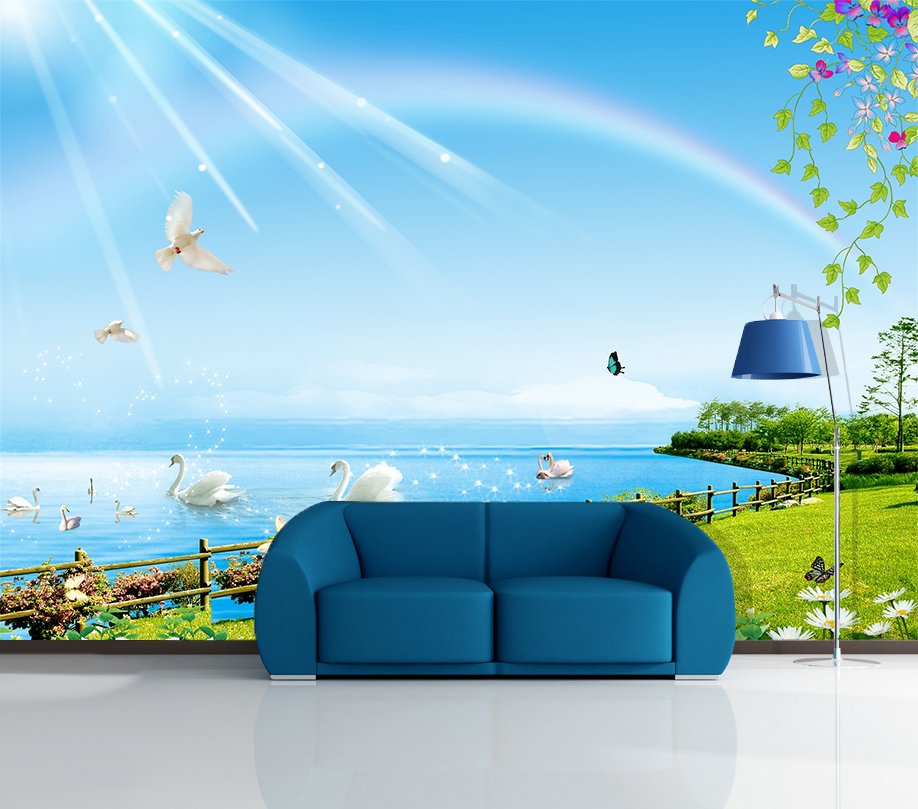 3D Pretty Lake Scenery 731 Wallpaper Decal Dercor Home Kids Nursery Mural Home 3D Pretty Lake Scenery 731 Wallpaper Decal Dercor Home Kids Nursery Mural Home