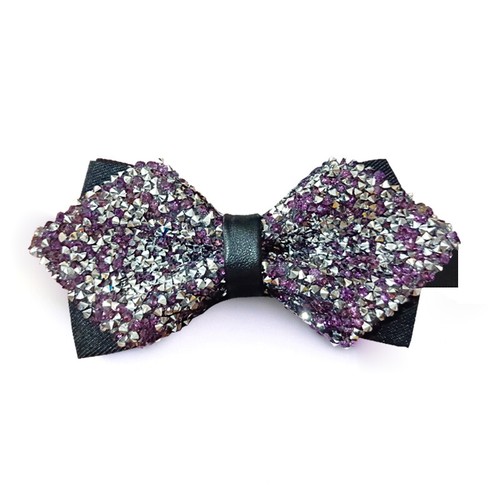 New Glitter Rhinestone Bowtie Sparkle Tuxedo Bow Tie Wedding Party Mens Necktie - Picture 17 of 40