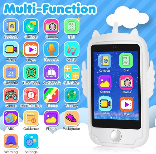 Kids Smart Phone Touchscreen Phone Smartwatch Educational Play Phone Toys Gift - Picture 28 of 40