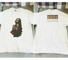 Sade Love Deluxe World Tour 1993 Shirt 2 side White short sleeve NH16300