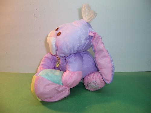VINTAGE 1988 FISHER PRICE PUFFALUMP PURPLE BUNNY RABBIT /EASTER EGG  PLUSH - VGC - Picture 3 of 6