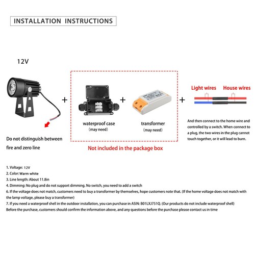 1/5/10pcs 3W mini LED Path Landscape Garden Flood Lamp Light warm /cool white - Picture 10 of 15