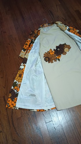 VTG 60's Edith Flagg California Floral Linen Canvas Jacket Two Piece ** READ ** - Picture 9 of 24