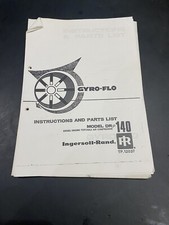 INGERSOLL RAND DR140  AIR COMPRESSOR VANE MODEL INSTRUCTION PARTS LIST MANUAL  